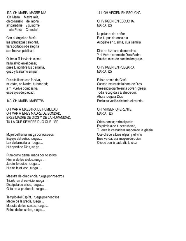 Cantos A Maria Letra Y Acordes