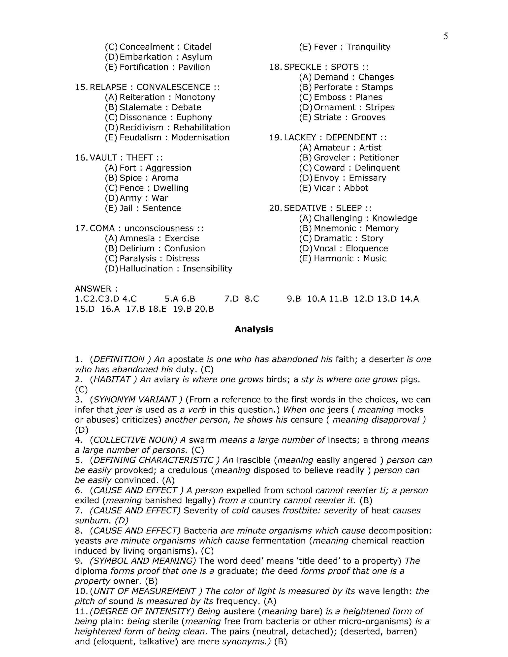 200 important analogies | DOC