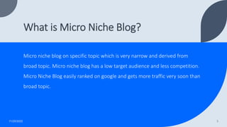 Professional Micro Blog Examples 200 Micro Niche Blogging Ideas to Make Money.pptx