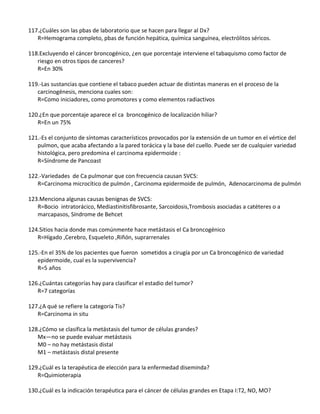 2CIENTAS PREGUNTAS ONCOLOGICAS OCTAVO DE