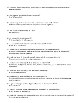 2CIENTAS PREGUNTAS ONCOLOGICAS OCTAVO DE