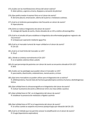 2CIENTAS PREGUNTAS ONCOLOGICAS OCTAVO DE