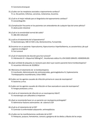 2CIENTAS PREGUNTAS ONCOLOGICAS OCTAVO DE