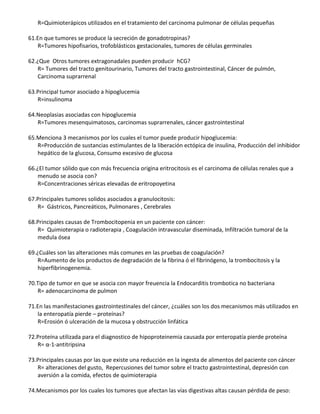 2CIENTAS PREGUNTAS ONCOLOGICAS OCTAVO DE