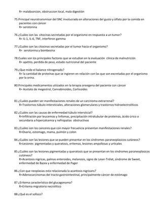 2CIENTAS PREGUNTAS ONCOLOGICAS OCTAVO DE
