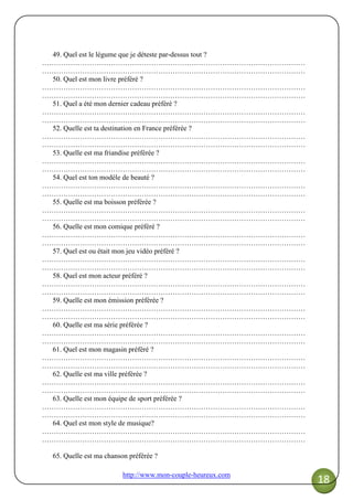 200 questions pour votre couple