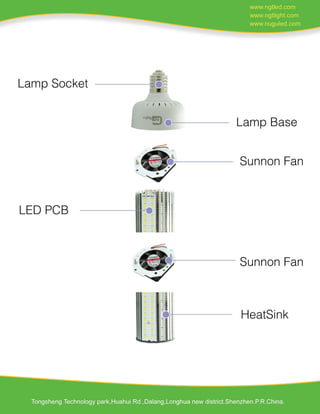 E40 200W LED Corn Light External Power