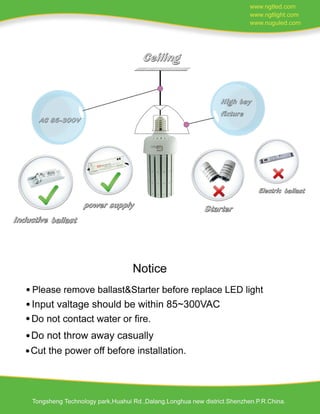E40 200W LED Corn Light External Power