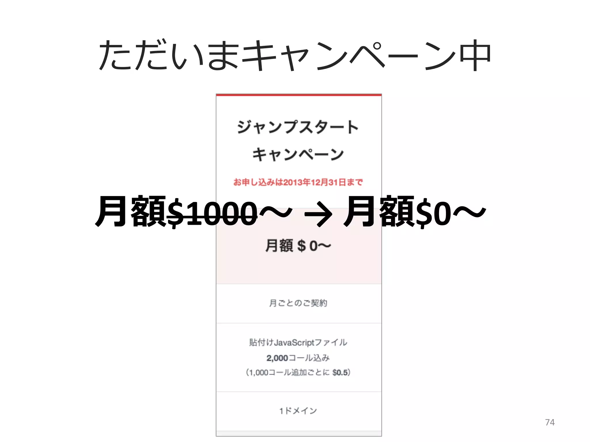 グロースハックとは

時間	
  ×	
  お⾦金金	
  →	
  成⻑⾧長
この転換効率率率を上げること
74	
  

 