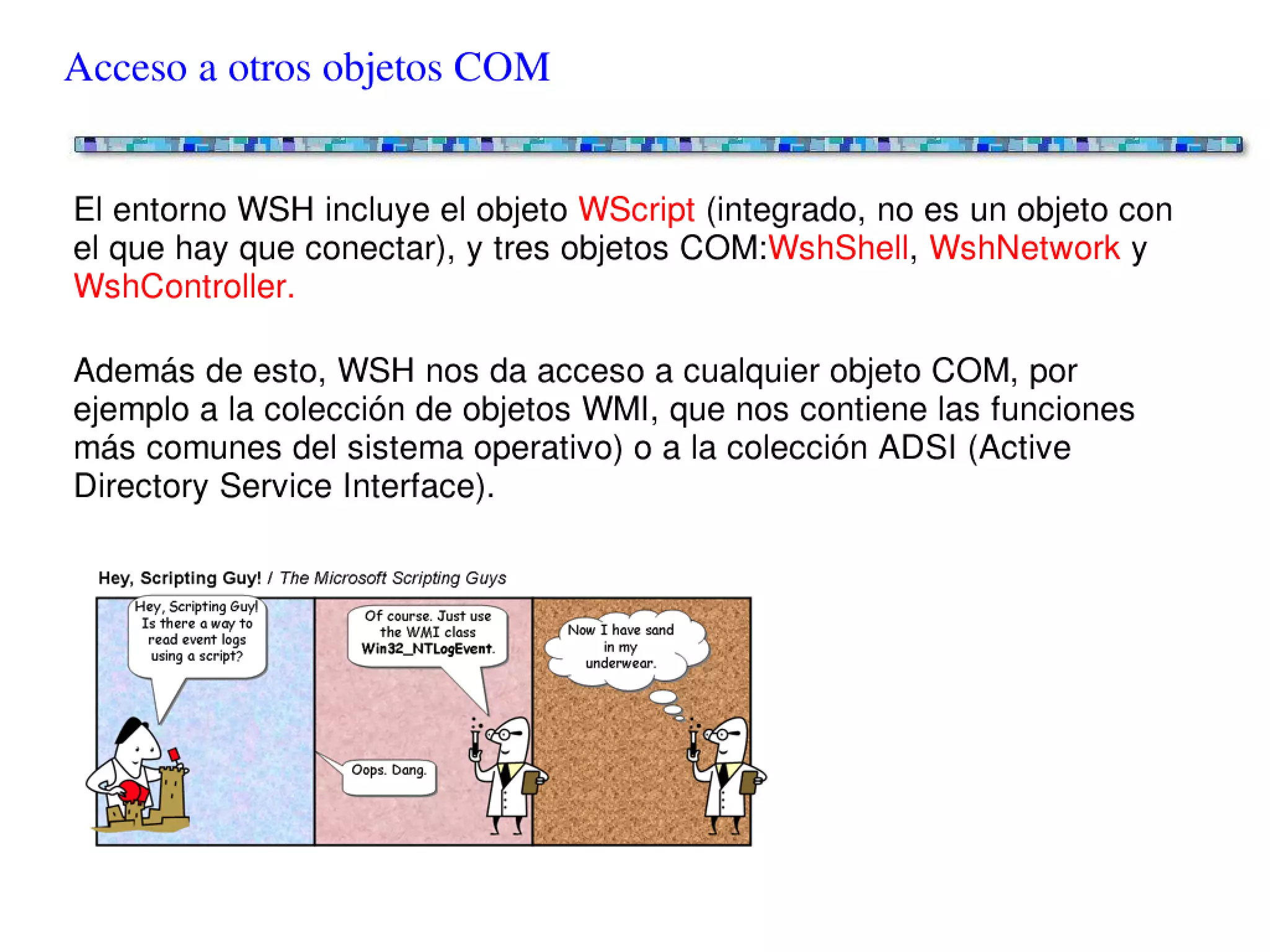 Scripting en entornos Windows - Conceptos básicos