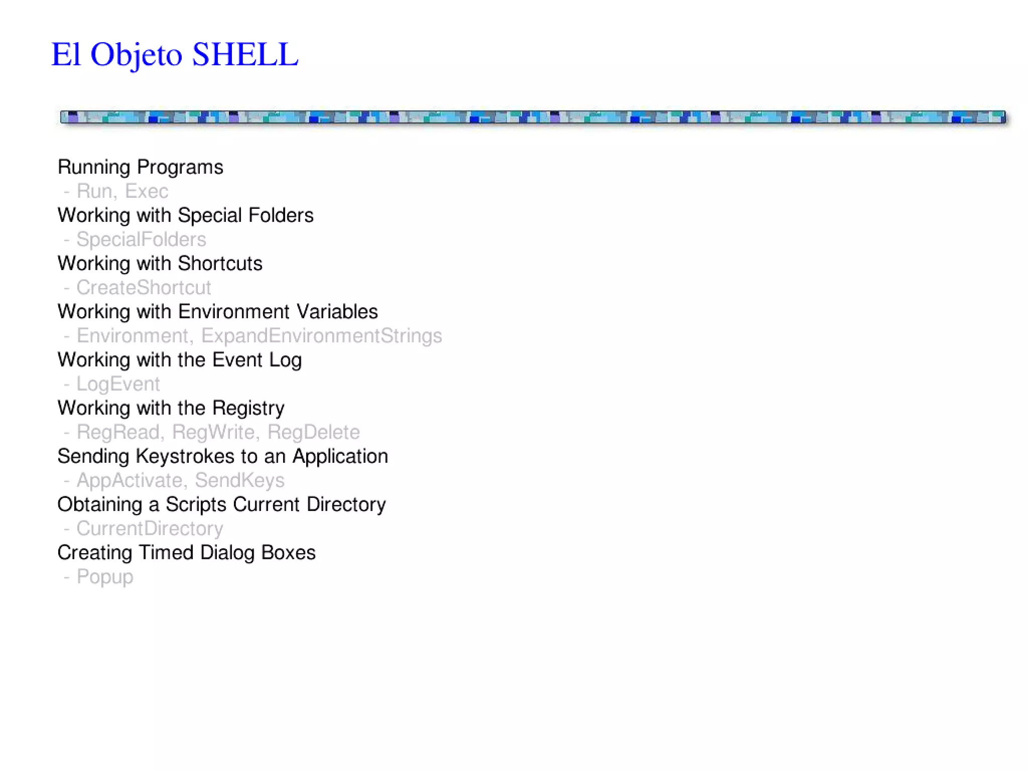 Scripting en entornos Windows - Conceptos básicos