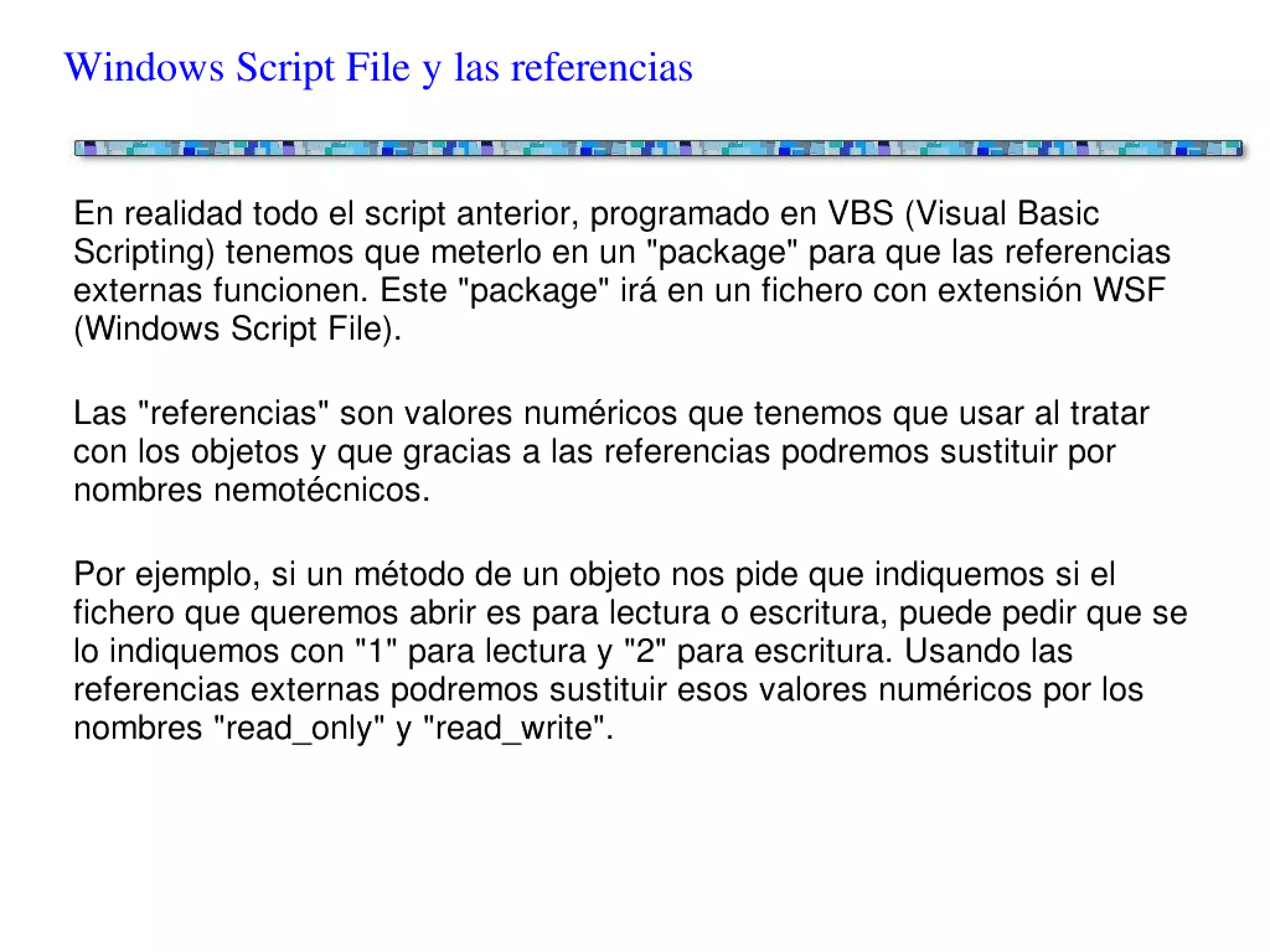 Scripting en entornos Windows - Conceptos básicos