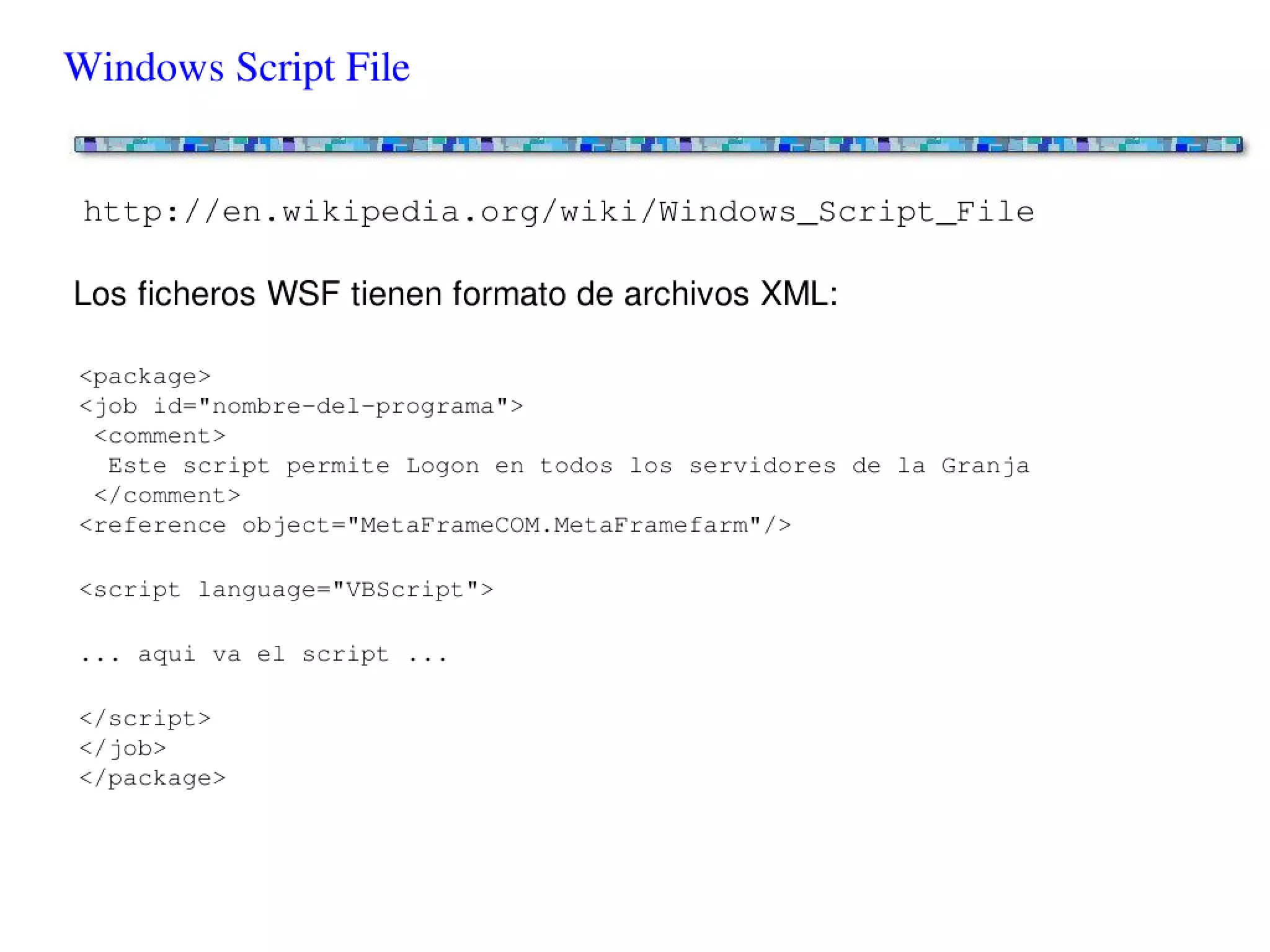 Scripting en entornos Windows - Conceptos básicos