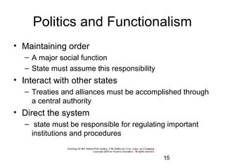 15
Authority Patterns:
Who Rules?
• Historically, family has legitimized and
perpetuated male dominance
• Social class of parents significantly
influences children’s socialization
– Socioeconomic status of a child’s family will
have marked influence on his or her life
chances as an adult
 