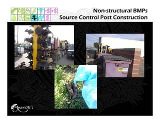 Non-structural BMPs
Source Control Post Construction
 