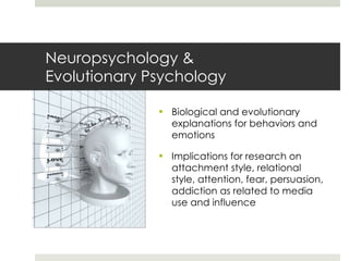 Neuropsychology &  Evolutionary Psychology <ul><li>Biological and evolutionary explanations for behaviors and emotions </l...