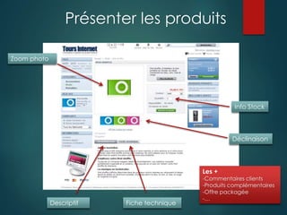 Déclinaison
Zoom photo
Présenter les produits
Descriptif Fiche technique
Info Stock
Les +
-Commentaires clients
-Produits complémentaires
-Offre packagée
-…
 