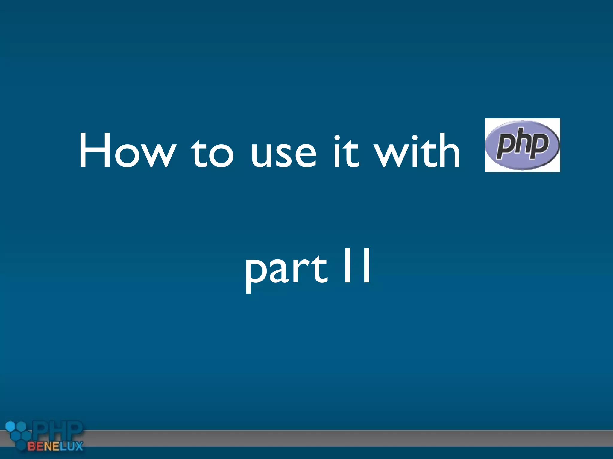 How to use it with

       part I1
 