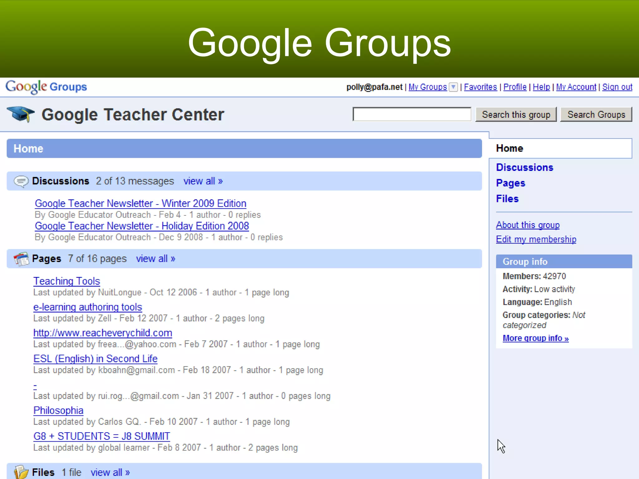 Google Groups 