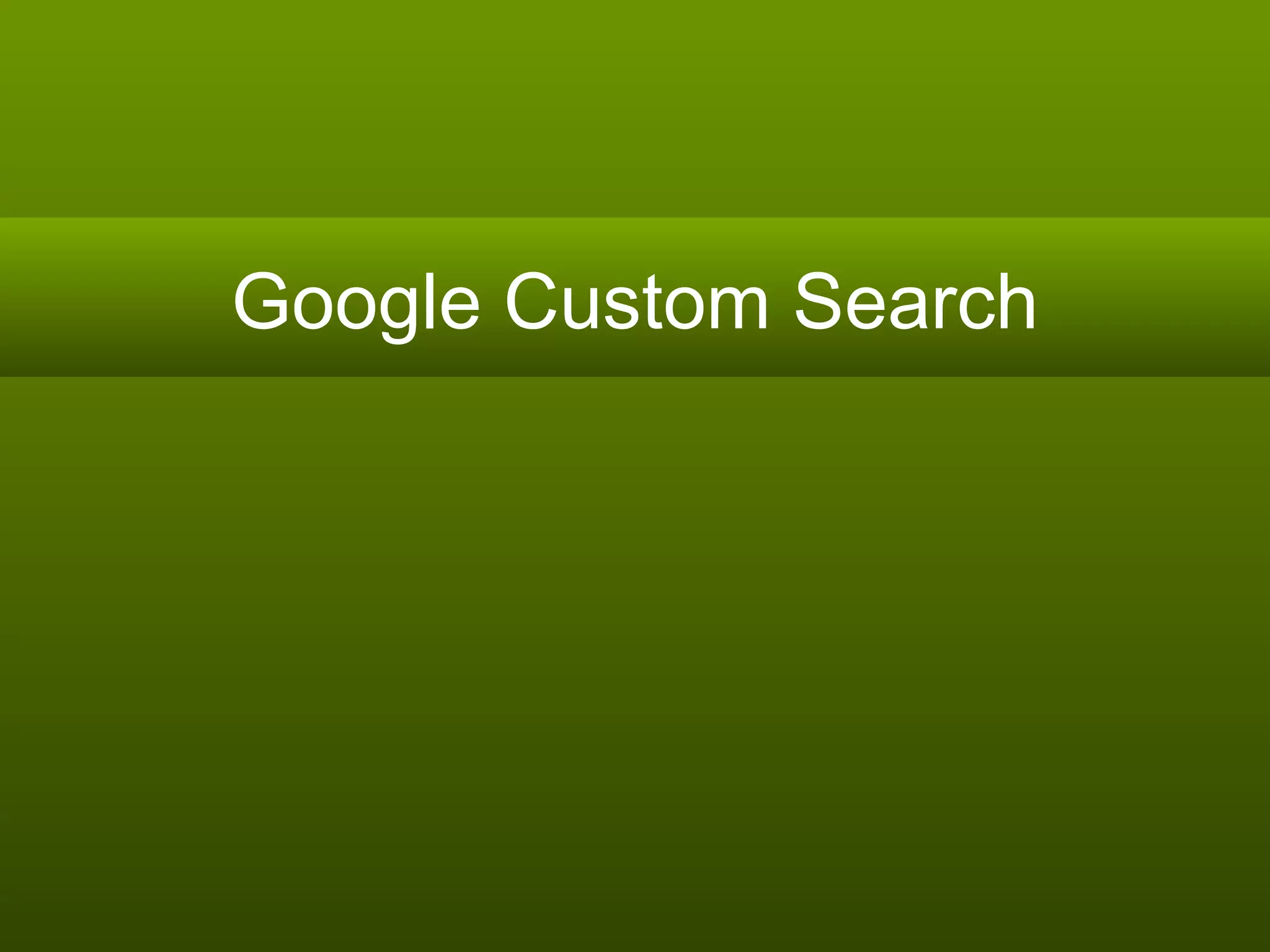 Google Custom Search 