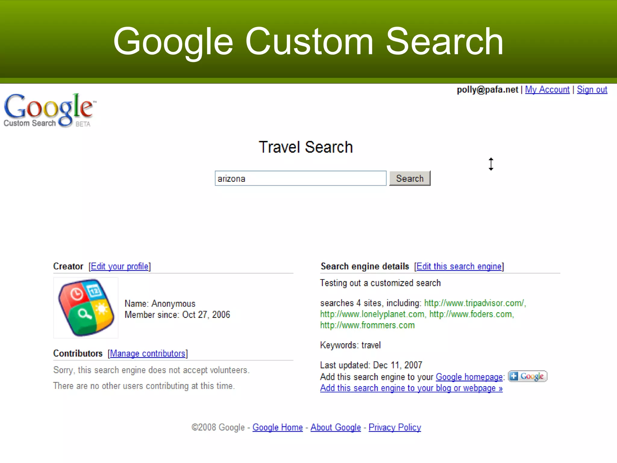 Google Custom Search 