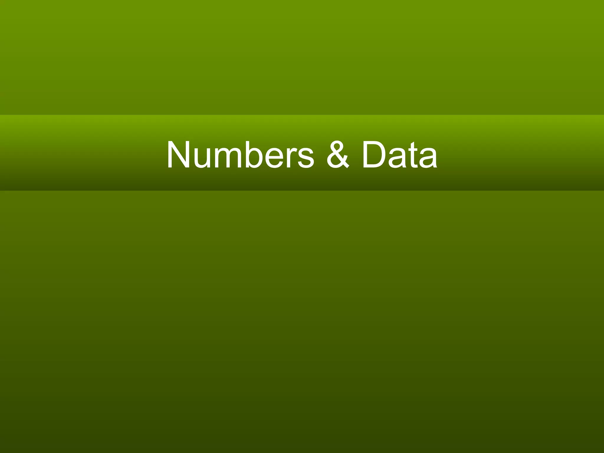 Numbers & Data 