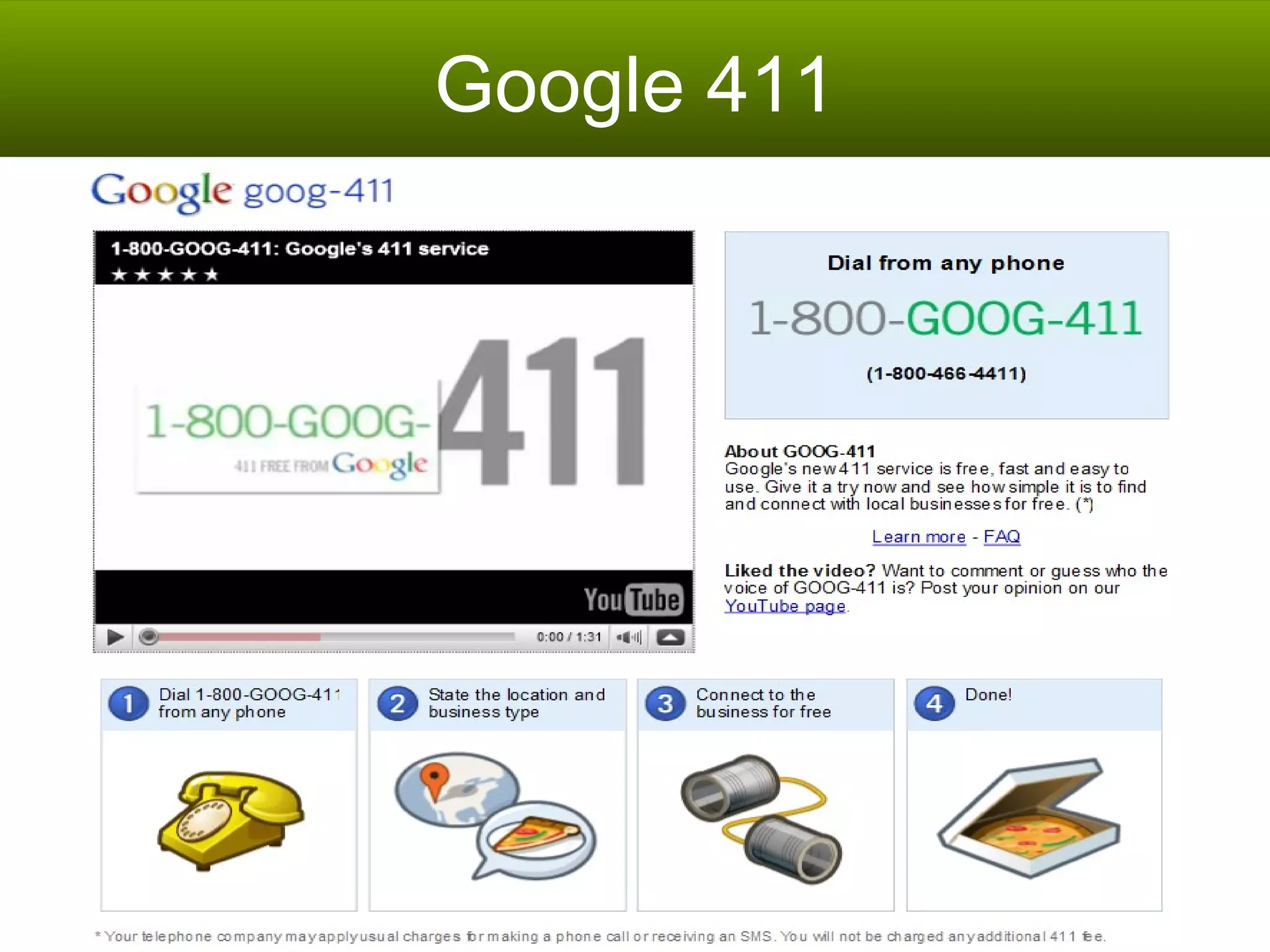 Google 411 