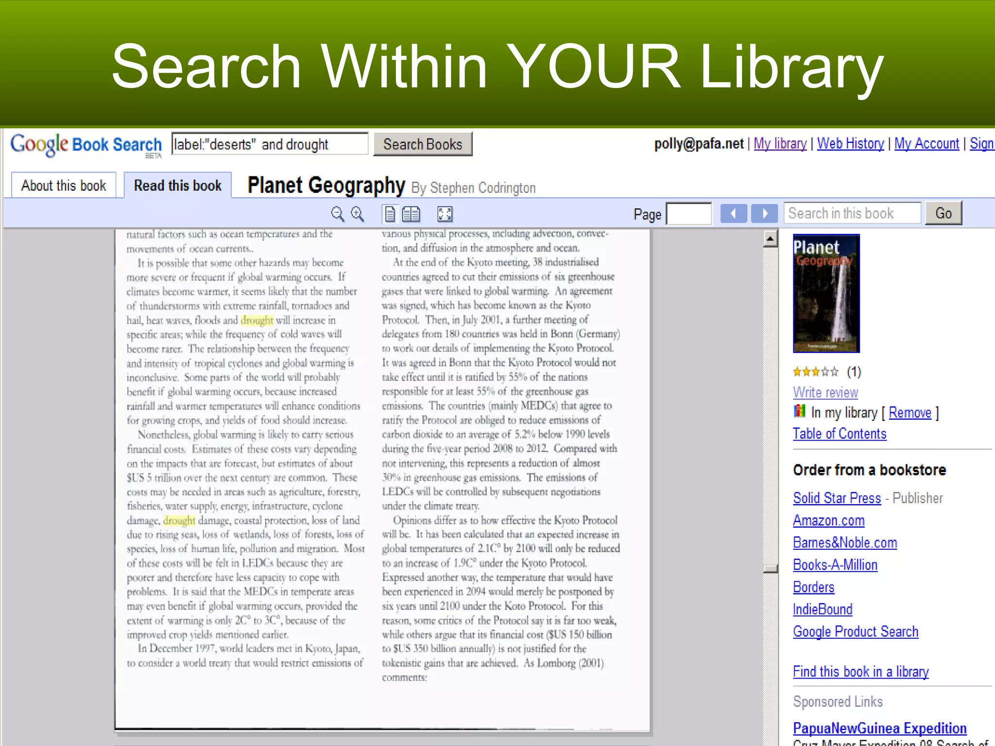 Search Within YOUR Library 