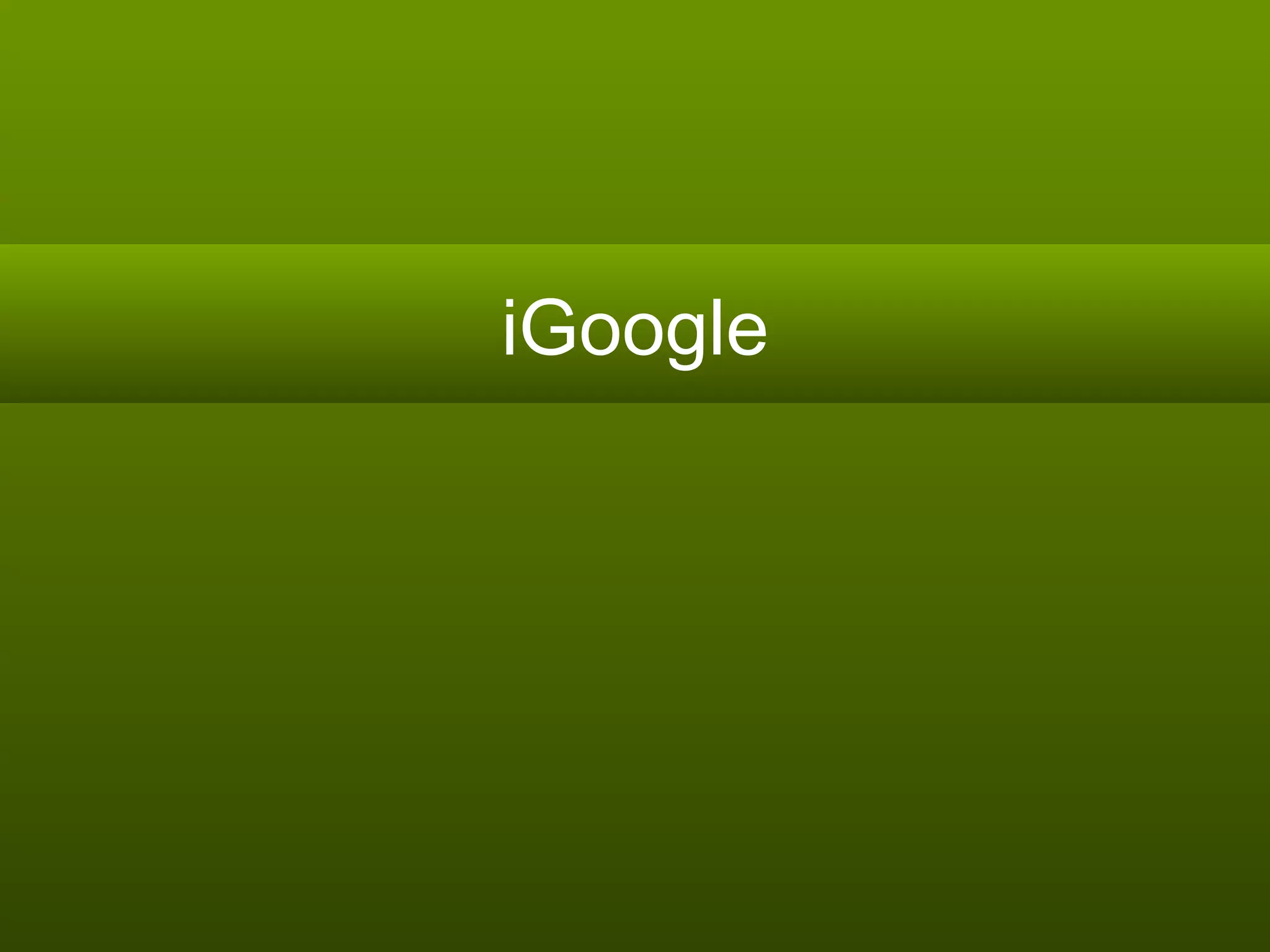 iGoogle 