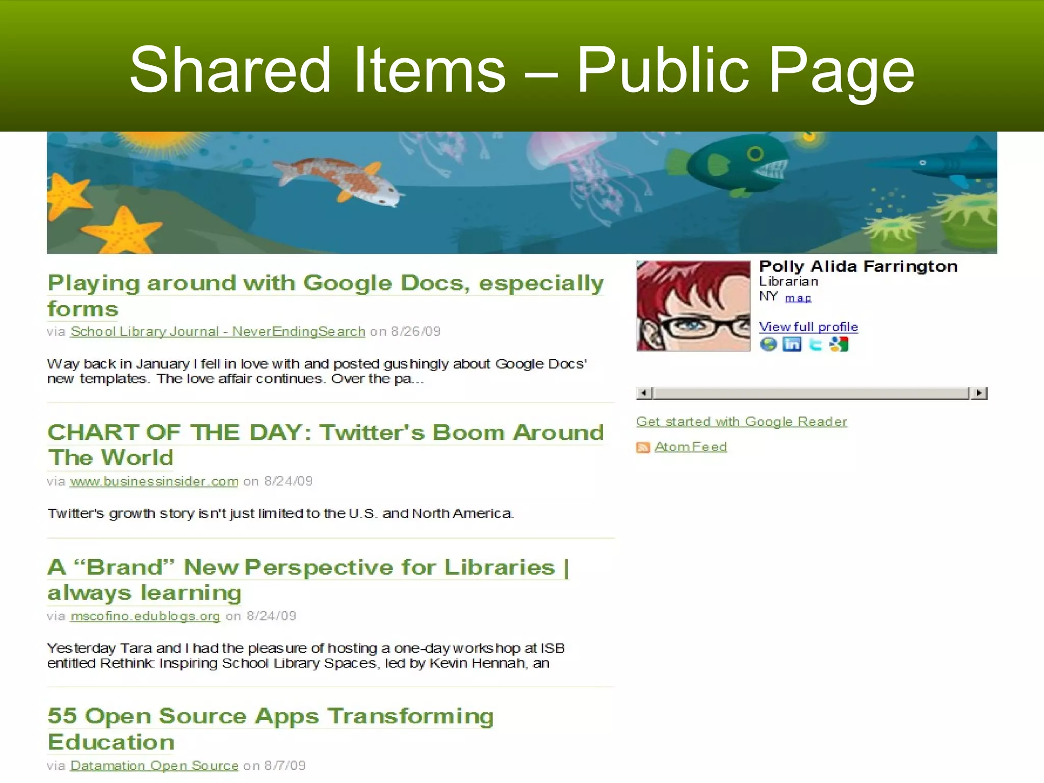 Shared Items – Public Page 