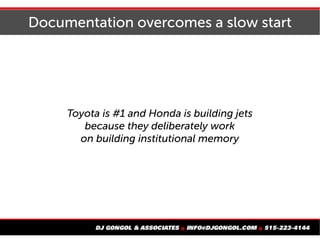 Institutional memory: Change oil on events
 New Year's
 Spring thaw
 Fourth of July
 First freeze
 