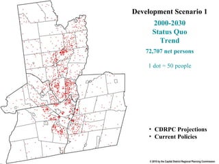 Map-S1 End Development Scenario 1 2000-2030 Status Quo Trend 72,707 net persons 1 dot = 50 people CDRPC Projections Current Policies 