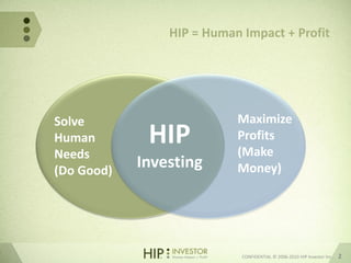 The HIP Investor: Making a better profit by building a better world | PDF