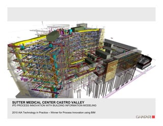 SUTTER MEDICAL CENTER CASTRO VALLEY
IPD PROCESS INNOVATION WITH BUILDING INFORMATION MODELING

2010 AIA Technology in Practice – Winner for Process Innovation using BIM
 