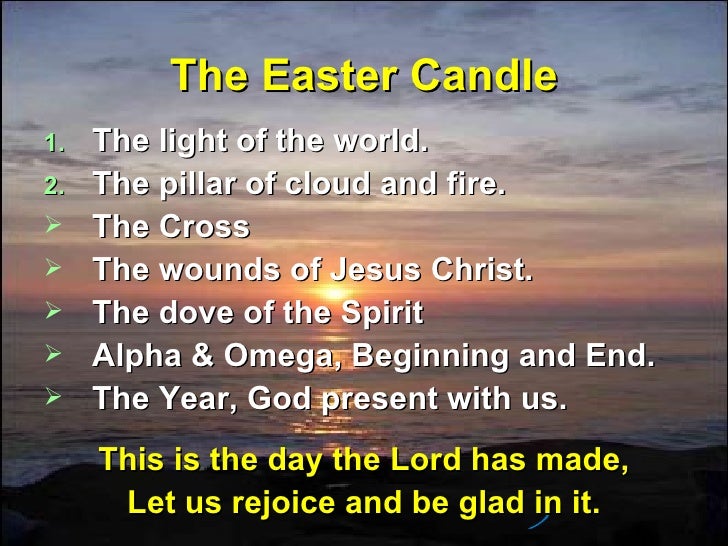 Easter Candle Prayers