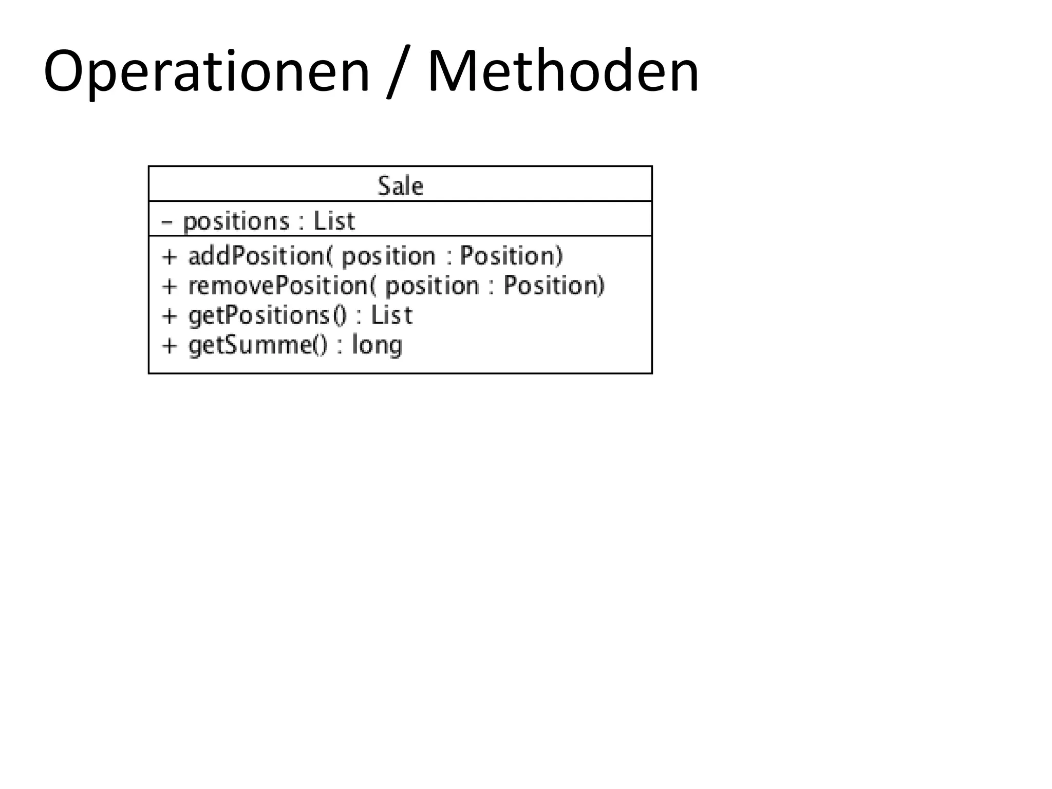 Operationen / Methoden