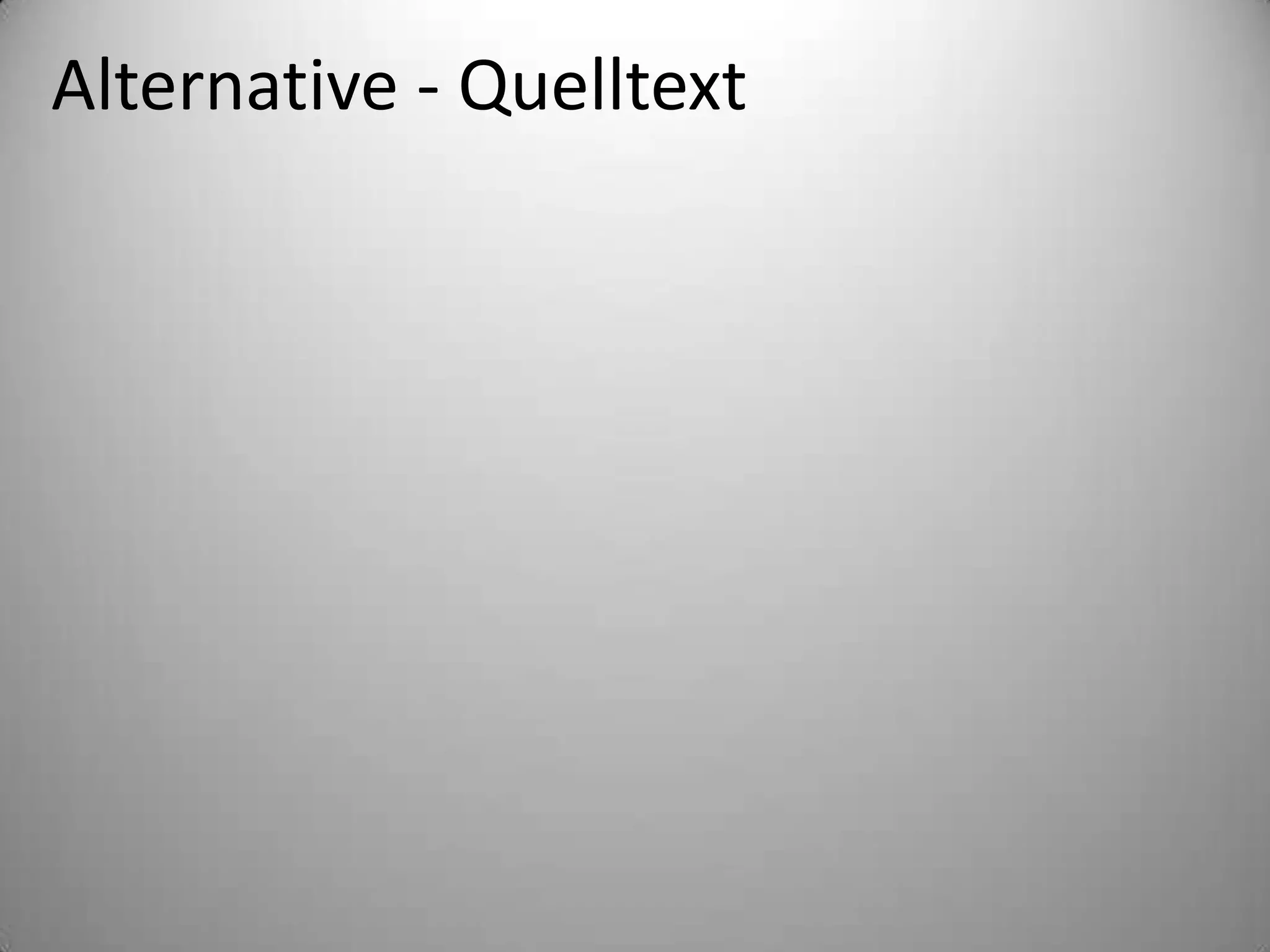 Alternative - Quelltext