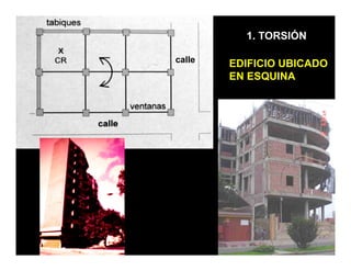 1. TORSIÓN

calle   EDIFICIO UBICADO
        EN ESQUINA
 