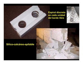 Espiral di
                           E i l discretat
                           en cada unidad
                           del borde libre




Sílico-calcáreo-apilable
Sílico calcáreo apilable
 