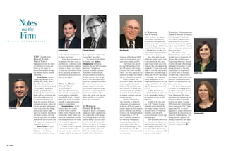 © 2007 DAVID SAILORS

Jonathan Sykes

© 2009 DAVID SAILORS

WBP Fellow and
Finalist Tackle
Timely Topics

Frank Banko

36 • Notes

High-speed rail and the effects
of explosions on dams and
levees are the topics of
research undertaken through
PB’s William Barclay Parsons
Fellowship.
Frank Banko, a Senior
Engineering Manager in the
Newark, New Jersey, office, is
the William Barclay Parsons
Fellow for 2010 for his proposal,
“Pioneering the Application
of High Speed Rail Express
Trainsets in the United States.”
Banko will look to Europe and
Asia, where high-speed rail
is a proven technology. “I’ll
study best practices in France,
Germany and Japan, where rail
cars are designed and manufactured, to see how they design,
produce and operate high
speed rail trainsets.” Knowledge
that Banko acquires will help
develop high-speed rail trainset
performance specifications, and
will support the development of
regulations in the U.S.
James Parkes, a Lead
Geotechnical Engineer in
Baltimore, is the Parsons
Fellowship finalist for his pro-

Thomas R. Kuesel

posal, “Impacts of Explosions
on Dams and Levees.”
“It has been recognized in
the industry that there exists a
possibility for a malicious event
such as an attack on a high-hazard dam or levee,” says Parkes.
“A clear and cost-effective method for analyzing the effects of
explosions on dams and levees
must be developed.”

help organizations reduce their
vulnerability,” says Sykes.
The finalist for the Michel
Fellowship was Andrew
Hodgkinson, Melbourne,
Australia, for his “Self Sustaining
Structures.” Hodgkinson,
National Technical Executive,
Sustainable Production and
Resource Efficiency, Australia,
formed and led a new design
team in PB’s Melbourne office
called Self Sustaining Structures.
The team’s first project was to
design compact, comfortable
and portable temporary living
quarters for remote operations,
called Desert Flower, which
relies only on the rain and sunshine that falls on its roof for
water, heat and power.

Henry L. Michel
Fellows Study
Sustainability
The vulnerability of oil supplies and self-sustaining housing are subjects undertaken
through PB’s Henry L. Michel
Fellowship, which is awarded
annually to promote research
related to sustainability.
Jonathan Sykes, of PB’s
London office, was named
the 2010 Henry L. Michel
Fellow for his “Proposal for Oil
Vulnerability Audits.” Sykes specializes in sustainability and carbon management. He will study
how vulnerable organizations
are to rising oil prices.
“If there is a way to provide
a better understanding of the
risks early on, then transitional
strategies could be developed to

In Memoriam:
Thomas R. Kuesel
Thomas R. Kuesel, a renowned
bridge and tunnel engineer who
was responsible for the design
of 130 bridge projects and 140
tunnels during a 43-year career
with PB, died on February 17,
2010, at the age of 83. He spent
his entire career at PB, starting
as a junior bridge engineer in
1947. He was named partner
in 1968 and in 1984 became

Robert Warshaw—an engineer
who radiated enthusiasm for
his profession and taught and
inspired many—died on January
14, 2010, at the age of 82. Having
joined PB in 1952 and retiring
Bob Warshaw
in 2008, Warshaw was the company’s longest-serving employee,
with a tenure of 56 years.
Chairman of the Board of PB’s
One of his many accomAmericas transportation complishments was the seismic joint
pany before retiring in 1990.
he invented for the Bay Area
“Tom Kuesel was one of
Rapid Transit tunnel across San
the great PB engineers of the
Francisco Bay that withstood the
last half-century,” said George
magnitude 7.1 Loma Prieta earthJ. Pierson, PB’s Chief Executive
quake in 1989. His other projects
Officer. “He made significant con- included the I-787 Interchange in
tributions to bridges and tunnels Albany; the I-84/I-87 Interchange
that are well-known to millions.” in Newburgh, New York; and
various assignments on the
Kuesel co-edited, with
PB’s John O. Bickel, the Tunnel Long Island Expressway. He was
manager of the firm’s New York
Engineering Handbook, pubhighway department from 1968
lished in 1982 and still a stanto 1972.
dard reference for design and
In 2004, Warshaw was
construction. He also published
named Civil Engineer of the Year
more than 60 technical articles
by the Metropolitan Section of
on tunnels, structures and conthe American Society of Civil
tracting practices.
Engineers.
Kuesel graduated from
Yale University in 1946 with
Grateful to his own mena degree in civil engineering
tors at PB, Warshaw became a
at the age of 19 and earned a
dedicated mentor himself. He
master’s degree in civil engineer- also taught evening courses in
ing the following year. He was
structural theory at Polytechnic
elected to the National Academy University, from which he
of Engineering in 1977. He
received his master of civil engiwas an honorary member of
neering degree.
the American Underground
“Bob personified the PB valConstruction Association. He
ues of technical excellence, colreceived the Golden Beaver
legiality and putting clients first,”
Award in Engineering in 1989
says George J. Pierson, PB’s Chief
from The Beavers, the West
Executive Officer. “He truly was
Coast heavy construction honor- one of the great engineers of PB
ary association.
and he is sorely missed.”

Emerging Professionals
Show Forward Thinking
PB’s Emerging Professionals
(EP) Paper Competition gives
employees with 10 or fewer
years of experience the opportunity to step outside their company
roles to voice their opinions and
share their ideas.
The winner in the
Technical Paper category was
Jennifer Love, a Planner in the
Tempe office, whose paper,
“Improving Pedestrian Thermal
Comfort through Urban Design,”
highlights her analysis of urban
design elements in Phoenix.
“My analysis of temperatures
in various areas of Phoenix
revealed that a drop of just a
few degrees makes places more
attractive and therefore more
likely to be patronized by residents and tourists.”
The World Paper serves as
a channel for emerging professionals to express their ideas to
the firm’s leadership team on a
topic influencing PB’s current
operations and strategic success.
Francesca Maier of Nashville
won for her paper, “Securing
PB’s Future with Virtual Design
and Construction (VDC).” Maier
argues that VDC is a novel
approach to project delivery that
implements the information contained in multidisciplinary, 3-D
design models; optimizes the
design, construction and operation of a facility; and manages
cost and schedule risks. n

© 2009 DAVID SAILORS

In Memoriam:
Bob Warshaw

Jennifer Love

© 2009 DAVID SAILORS

© 2009 DAVID SAILORS

Notes
on the
Firm

Francesca Maier

 