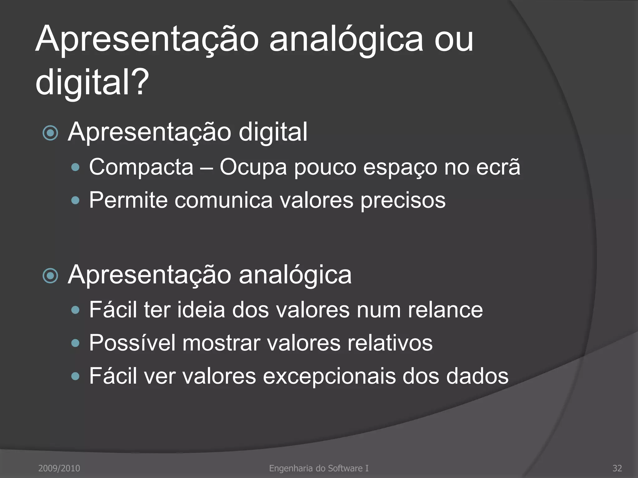Modelo-vista-controlador2009/201028Engenharia do Software IMensagens de modificação da vistaEntradas do utilizadorControladorVistaModeloestadoestadoestadométodosmétodosmétodosInterrogações e actualizações do modeloEdições do modelo