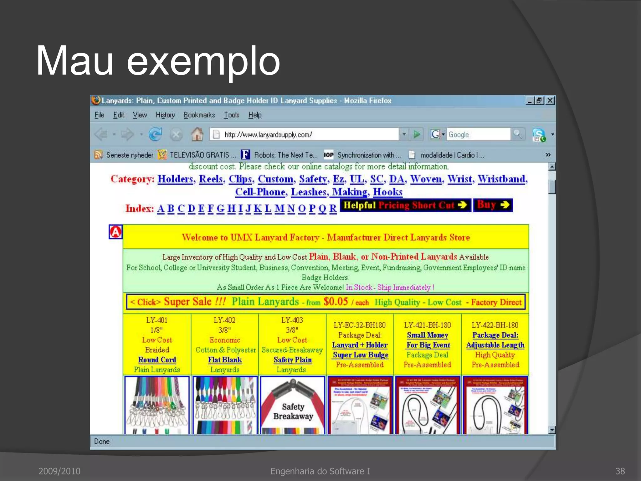 Mostrando valores relativos2009/201034Engenharia do Software IPressãoTemperatura02004001003000501002575