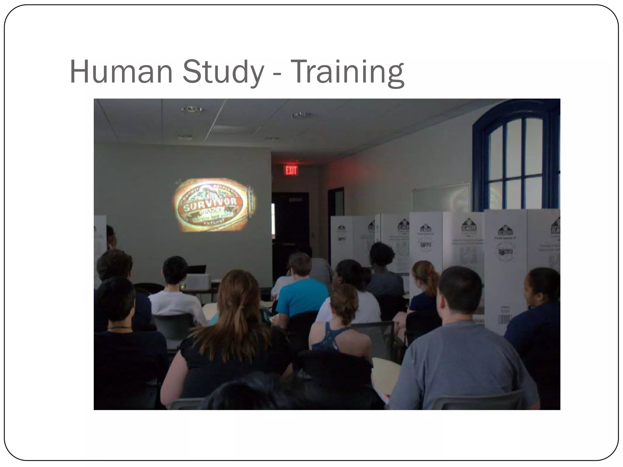 Human Study - Training
 