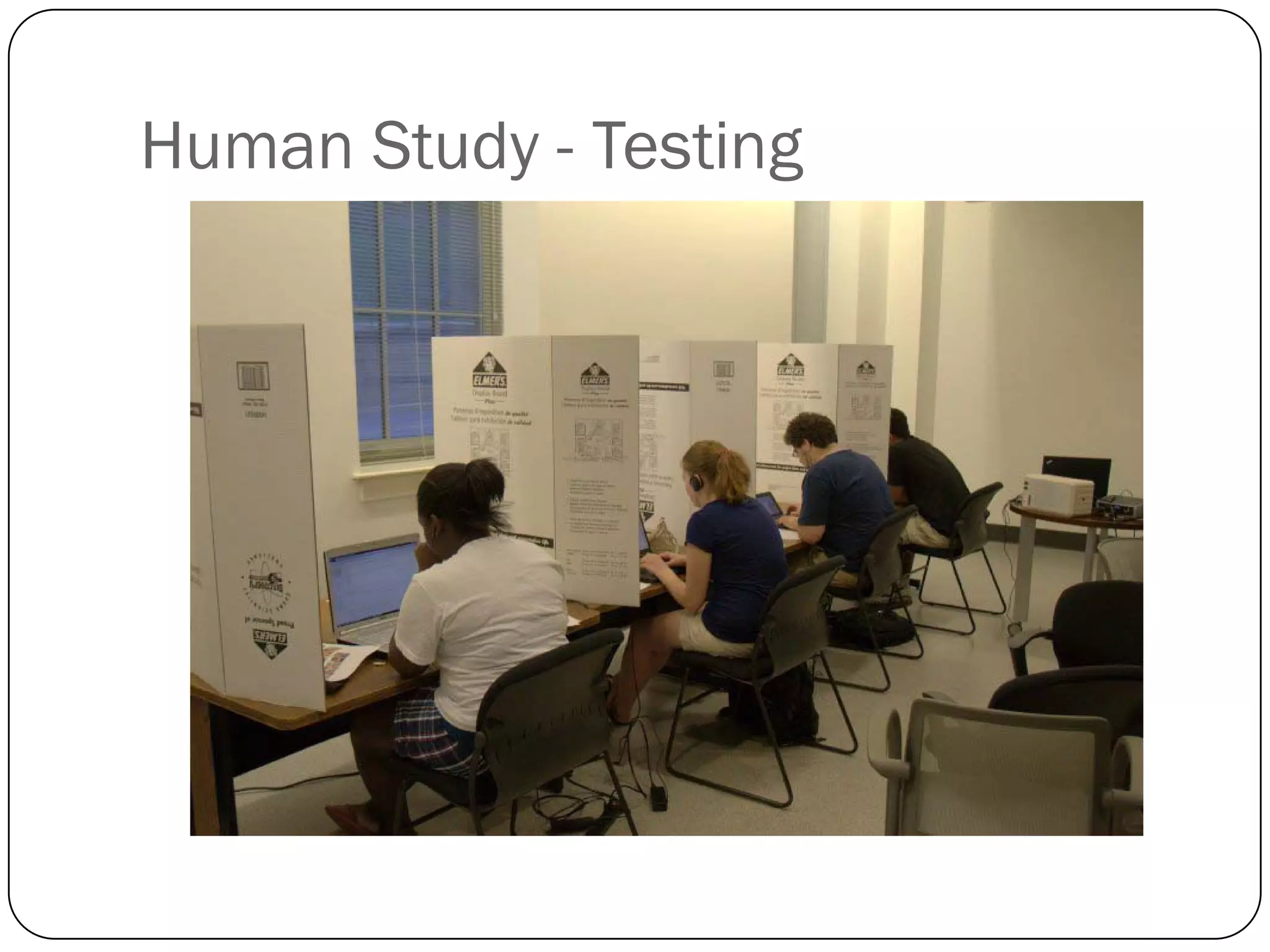 Human Study - Testing
 