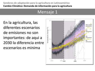 Cambio Climático: Demanda de información para la agriculturaLos modelosEmpezó con los GCMsGrillas grandes, muy complejosVamos hacia los RCMsGrillas mas pequeñas, igualmente complejos… listo, ya incluimos lo modelación de la fase lunaren los modelos de predicción … te parece?