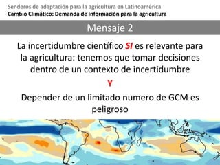 Hay diferentes escenarios de emisiones de gasesINCERTIDUMBRE POLITICO (EMISIONES), Y INCERTIDUMBRE CIENTIFICO (MODELOS)