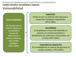 Para elaboración de senderos de adaptaciónhttp://gisweb.ciat.cgiar.org/GCMPage/Bases de Datos