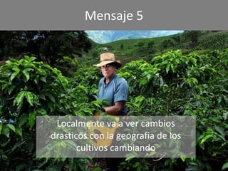 Cambio Climático: Análisis sectoriales para ColombiaImpactos en Colombia: cambio (%) en productividad a nivel Nacional