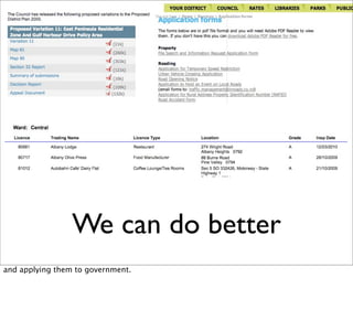 We can do better
and applying them to government.
 