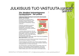 JULKISUUS TUO VASTUUTA




MEDIATALO OPISKELUPAIKKA OY | info@opiskelupaikka.fi | www.opiskelupaikka.fi
 